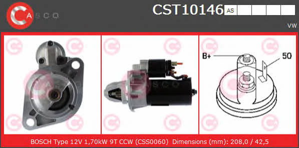 Casco CST10146AS Стартер CST10146AS: Отличная цена - Купить в Польше на 2407.PL!