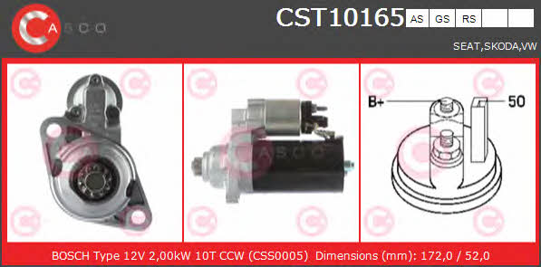 Casco CST10165GS Стартер CST10165GS: Отличная цена - Купить в Польше на 2407.PL!