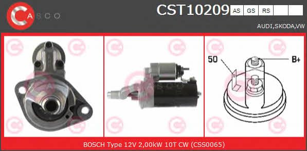 Casco CST10209AS Стартер CST10209AS: Отличная цена - Купить в Польше на 2407.PL!