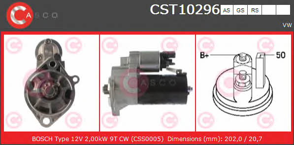 Casco CST10296RS Стартер CST10296RS: Приваблива ціна - Купити у Польщі на 2407.PL!