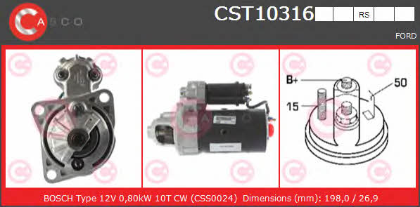 Casco CST10316RS Стартер CST10316RS: Отличная цена - Купить в Польше на 2407.PL!