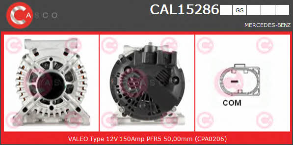 Casco CAL15286GS Alternator CAL15286GS: Buy near me in Poland at 2407.PL - Good price!