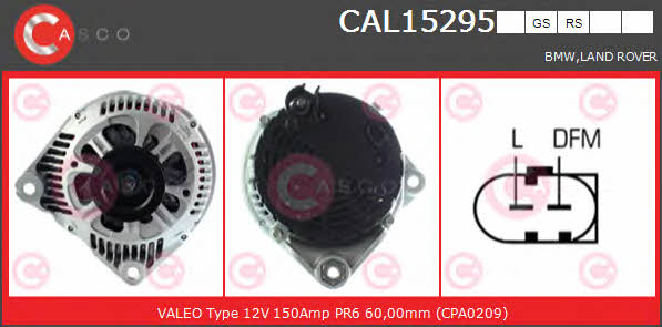 Casco CAL15295GS Alternator CAL15295GS: Buy near me in Poland at 2407.PL - Good price!