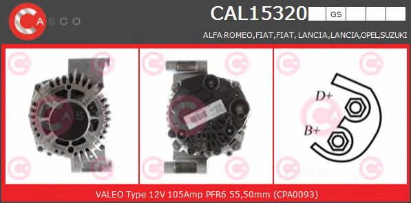 Casco CAL15320GS Alternator CAL15320GS: Buy near me in Poland at 2407.PL - Good price!