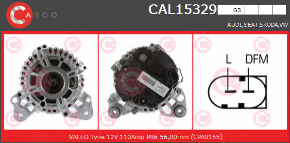 Casco CAL15329GS Alternator CAL15329GS: Buy near me in Poland at 2407.PL - Good price!