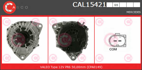 Casco CAL15421GS Alternator CAL15421GS: Buy near me in Poland at 2407.PL - Good price!