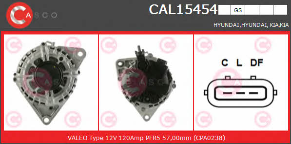 Casco CAL15454GS Alternator CAL15454GS: Buy near me at 2407.PL in Poland at an Affordable price!