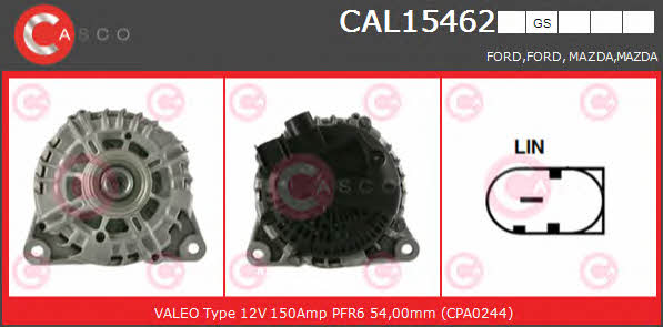 Casco CAL15462GS Alternator CAL15462GS: Buy near me in Poland at 2407.PL - Good price!
