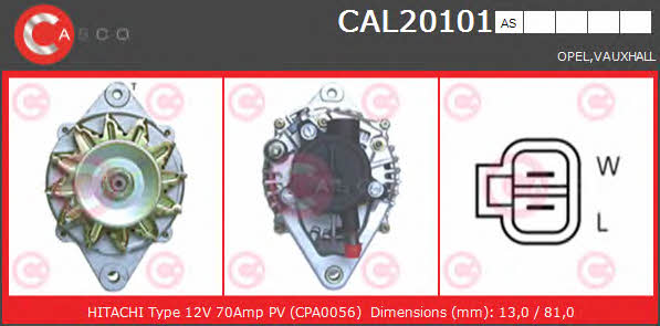 Casco CAL20101AS Alternator CAL20101AS: Buy near me in Poland at 2407.PL - Good price!