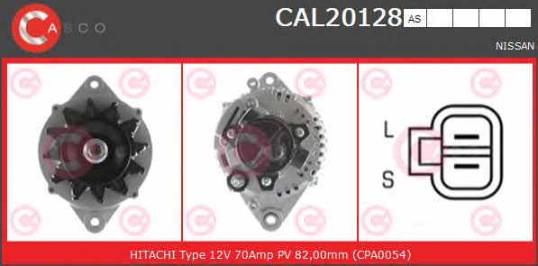 Casco CAL20128AS Alternator CAL20128AS: Buy near me in Poland at 2407.PL - Good price!