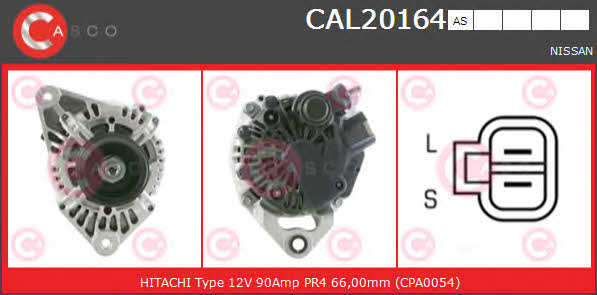 Casco CAL20164AS Alternator CAL20164AS: Buy near me in Poland at 2407.PL - Good price!