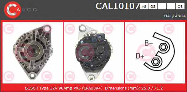 Casco CAL10107AS Alternator CAL10107AS: Buy near me in Poland at 2407.PL - Good price!