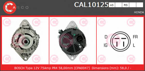 Casco CAL10125RS Генератор CAL10125RS: Отличная цена - Купить в Польше на 2407.PL!