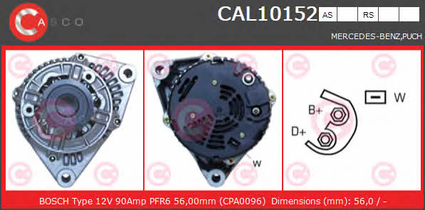 Casco CAL10152AS Alternator CAL10152AS: Buy near me in Poland at 2407.PL - Good price!