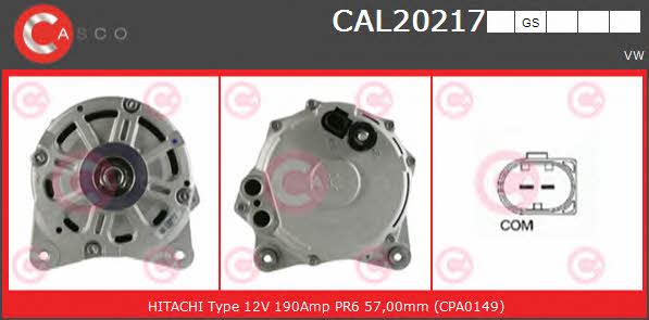 Casco CAL20217GS Alternator CAL20217GS: Buy near me in Poland at 2407.PL - Good price!