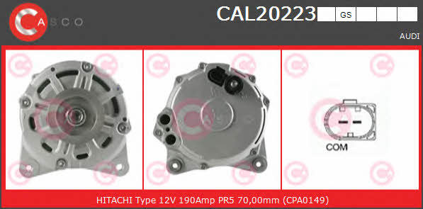 Casco CAL20223GS Alternator CAL20223GS: Buy near me in Poland at 2407.PL - Good price!