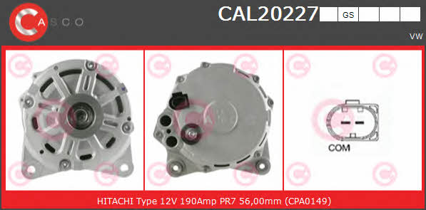 Casco CAL20227GS Alternator CAL20227GS: Buy near me in Poland at 2407.PL - Good price!