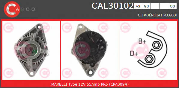 Casco CAL30102AS Alternator CAL30102AS: Buy near me in Poland at 2407.PL - Good price!