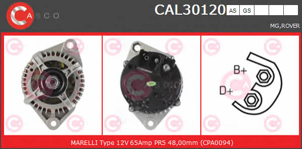 Casco CAL30120AS Alternator CAL30120AS: Buy near me in Poland at 2407.PL - Good price!