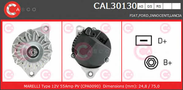 Casco CAL30130GS Alternator CAL30130GS: Buy near me at 2407.PL in Poland at an Affordable price!