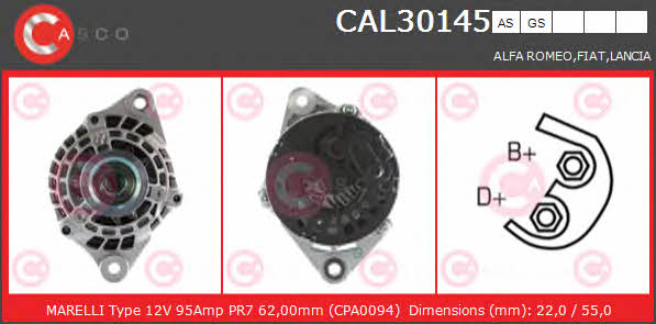 Casco CAL30145AS Alternator CAL30145AS: Buy near me in Poland at 2407.PL - Good price!