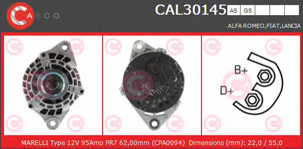 Casco CAL30145GS Alternator CAL30145GS: Dobra cena w Polsce na 2407.PL - Kup Teraz!
