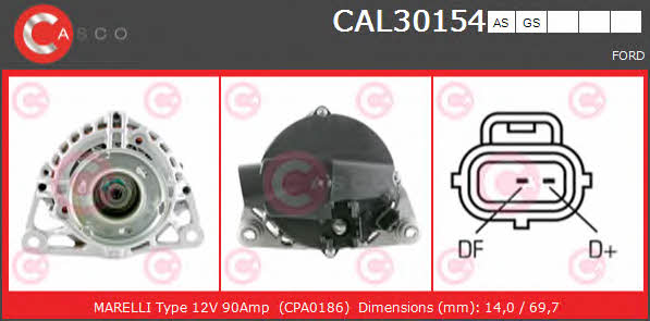Casco CAL30154AS Alternator CAL30154AS: Buy near me in Poland at 2407.PL - Good price!