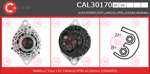 Casco CAL30170AS Alternator CAL30170AS: Buy near me in Poland at 2407.PL - Good price!