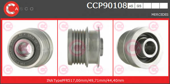 Casco CCP90108AS Шкив генератора CCP90108AS: Отличная цена - Купить в Польше на 2407.PL!