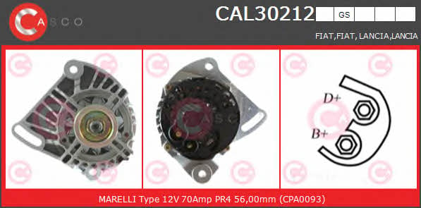 Casco CAL30212GS Alternator CAL30212GS: Buy near me in Poland at 2407.PL - Good price!