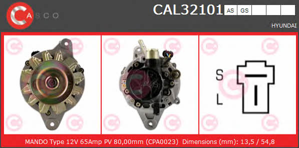 Casco CAL32101AS Alternator CAL32101AS: Atrakcyjna cena w Polsce na 2407.PL - Zamów teraz!
