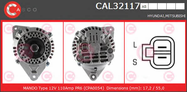 Casco CAL32117AS Генератор CAL32117AS: Приваблива ціна - Купити у Польщі на 2407.PL!