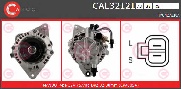 Casco CAL32121GS Alternator CAL32121GS: Buy near me in Poland at 2407.PL - Good price!