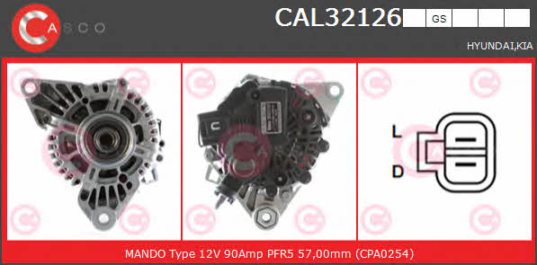 Casco CAL32126GS Alternator CAL32126GS: Dobra cena w Polsce na 2407.PL - Kup Teraz!