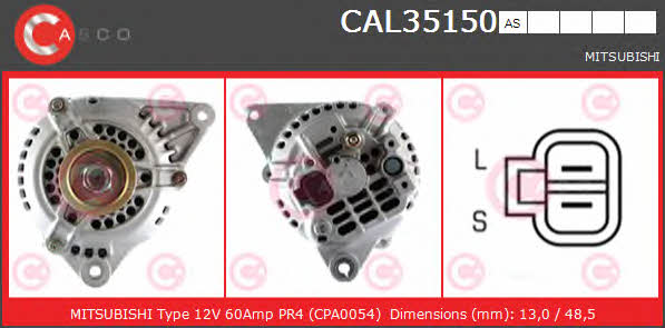 Casco CAL35150AS Alternator CAL35150AS: Buy near me in Poland at 2407.PL - Good price!