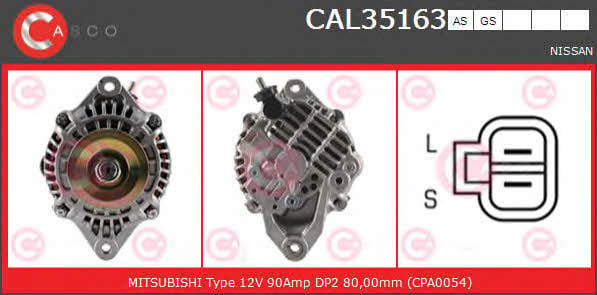 Casco CAL35163AS Alternator CAL35163AS: Buy near me in Poland at 2407.PL - Good price!