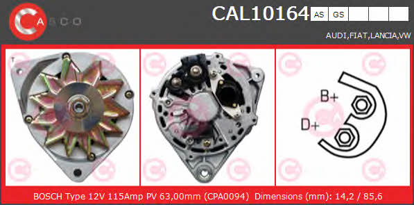 Casco CAL10164AS Alternator CAL10164AS: Buy near me in Poland at 2407.PL - Good price!
