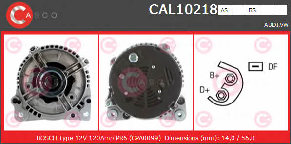 Casco CAL10218AS Alternator CAL10218AS: Buy near me in Poland at 2407.PL - Good price!