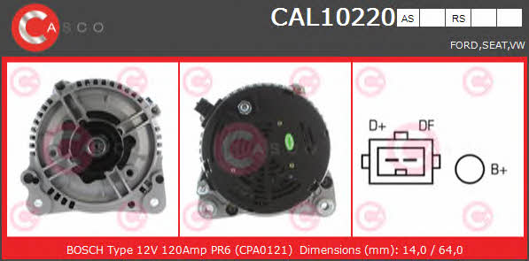 Casco CAL10220AS Alternator CAL10220AS: Buy near me in Poland at 2407.PL - Good price!