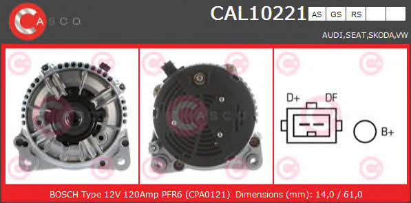 Casco CAL10221AS Alternator CAL10221AS: Buy near me in Poland at 2407.PL - Good price!