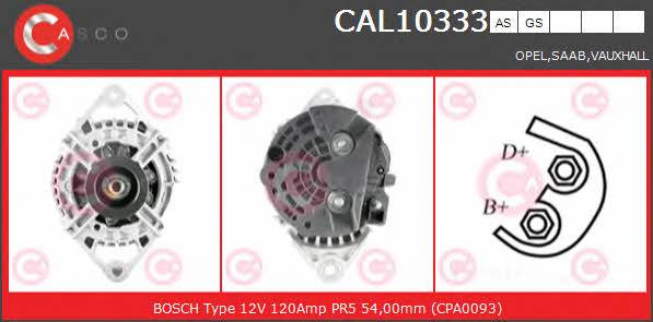 Casco CAL10333AS Alternator CAL10333AS: Buy near me in Poland at 2407.PL - Good price!