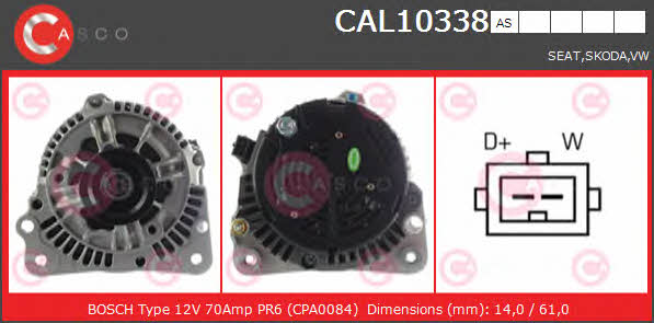 Casco CAL10338AS Alternator CAL10338AS: Buy near me in Poland at 2407.PL - Good price!