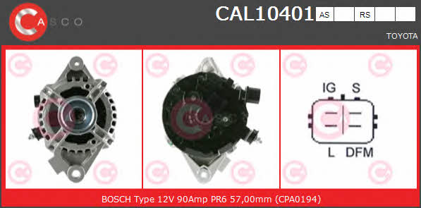 Casco CAL10401AS Alternator CAL10401AS: Dobra cena w Polsce na 2407.PL - Kup Teraz!