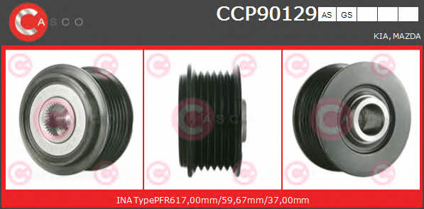 Casco CCP90129AS Belt pulley generator CCP90129AS: Buy near me in Poland at 2407.PL - Good price!