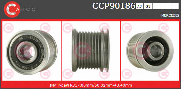 Casco CCP90186AS Belt pulley generator CCP90186AS: Buy near me in Poland at 2407.PL - Good price!