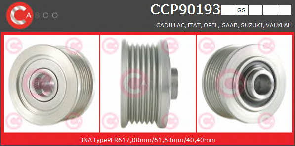 Casco CCP90193GS Belt pulley generator CCP90193GS: Buy near me at 2407.PL in Poland at an Affordable price!