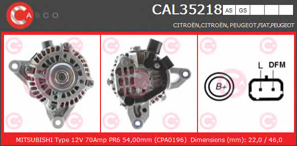 Casco CAL35218AS Alternator CAL35218AS: Dobra cena w Polsce na 2407.PL - Kup Teraz!