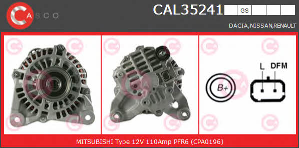 Casco CAL35241GS Alternator CAL35241GS: Buy near me in Poland at 2407.PL - Good price!