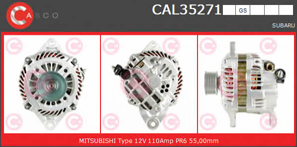 Casco CAL35271GS Alternator CAL35271GS: Buy near me in Poland at 2407.PL - Good price!