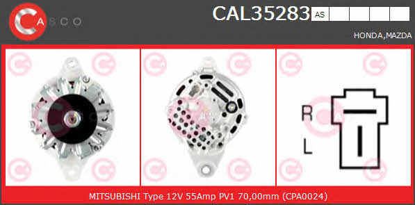 Casco CAL35283AS Alternator CAL35283AS: Buy near me in Poland at 2407.PL - Good price!